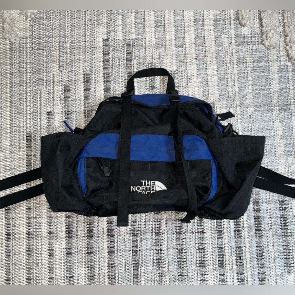 The North Face Black and Blue Backpack